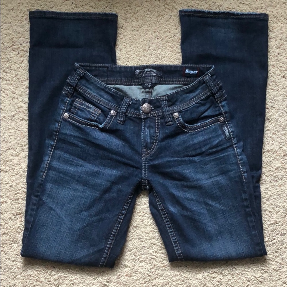 Silver Aiko mid boot jeans